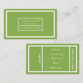 Tarjeta De Visita La vegetación moderna y sencilla