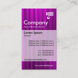 Tarjeta De Visita La vertical congregó - la magenta cepillada