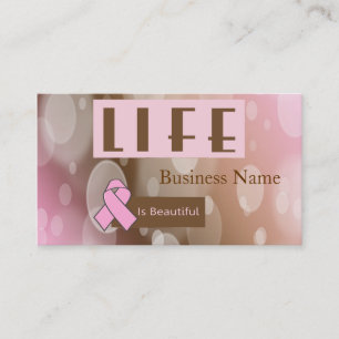 Tarjeta De Visita La vida es bella, sobreviviente de cáncer de mama