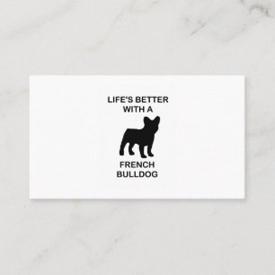 Tarjeta De Visita la vida es mejor con un bulldog francés