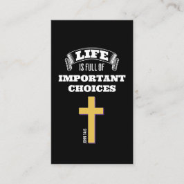 Tarjeta De Visita LA VIDA ESTÁ LLENA DE IMPORTANTES OPCIONES cristia