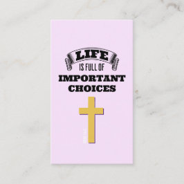 Tarjeta De Visita LA VIDA ESTÁ LLENA DE IMPORTANTES OPCIONES DE Evan