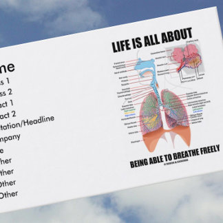 Tarjeta De Visita La Vida Se Trata De Poder Respirar Libremente