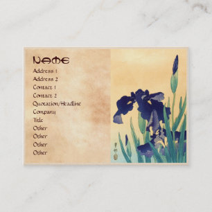 Tarjeta De Visita La violeta japonesa del ukiyo-e del vintage