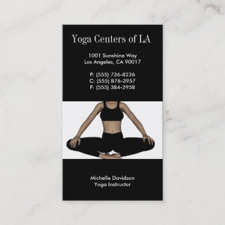 Tarjeta De Visita La yoga relaja negro