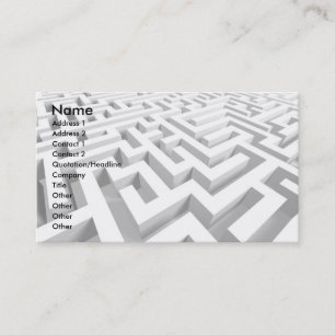 Tarjeta De Visita laberinto 3D