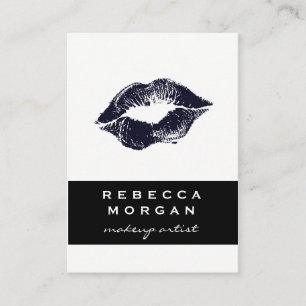 Tarjeta De Visita Labial Chic Beso Azul