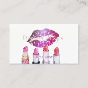 Tarjeta De Visita Labiales Elegantes con Estilo y Glamour, Labios Br