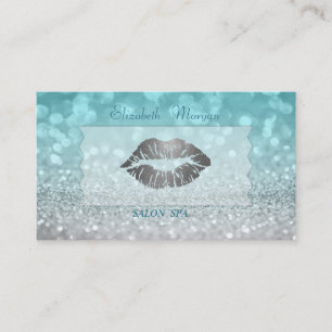 Tarjeta De Visita Labios Bokeh Brillantes Sofisticados Modernos Eleg