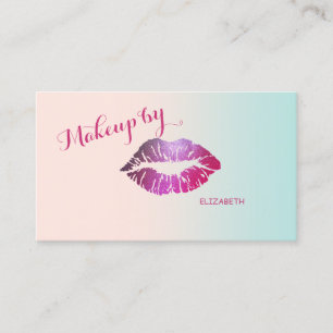 Tarjeta De Visita Labios Brillantes Modernos Profesionales Femeninos