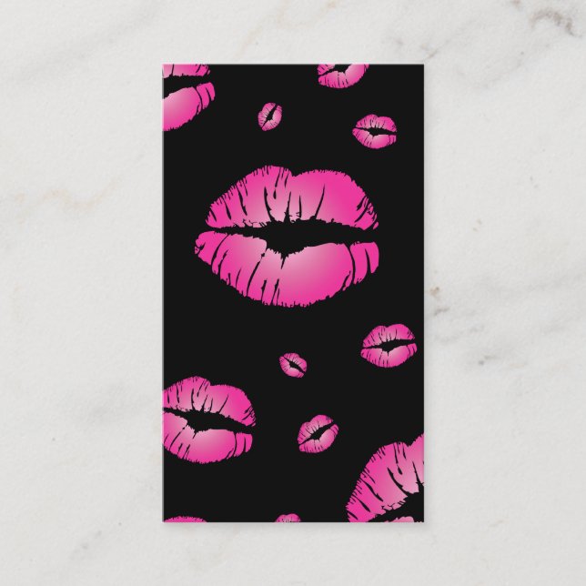 Tarjeta De Visita Labios del artista de maquillaje (Anverso)