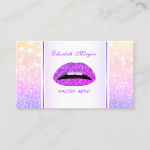 Tarjeta De Visita Labios Elegantes Modernos Ombré Femeninos de Moda