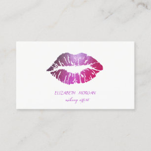 Tarjeta De Visita Labios Elegantes Modernos, Simples, Brillantes, Ar