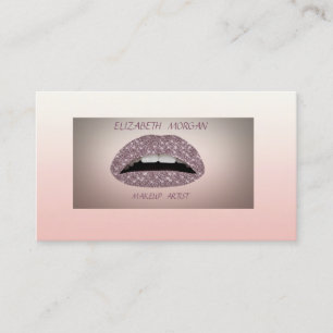 Tarjeta De Visita Labios Elegantes Sofisticados Modernos Brillantes