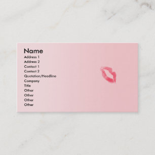 Tarjeta De Visita Labios en negocio rosado