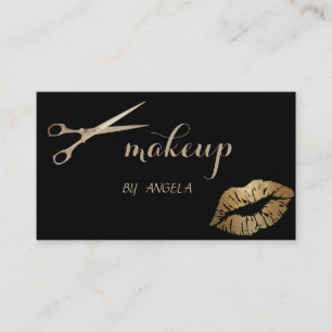 Tarjeta De Visita Labios modernos elegantes y brillantes de chica, T
