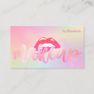 Tarjeta De Visita Labios modernos sofisticados holográficos elegante