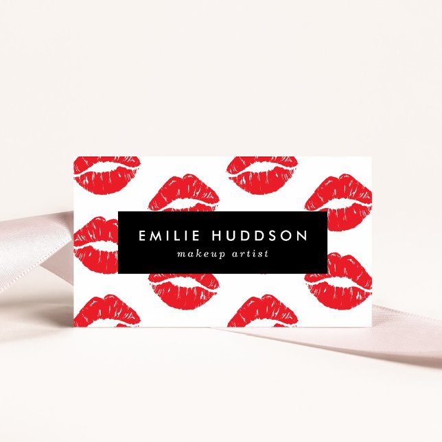 Tarjeta De Visita Labios Rojos, Beso, Patrón De Labios, Artista De M (Subido por el creador)