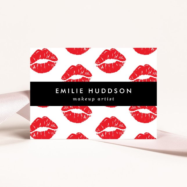 Tarjeta De Visita Labios Rojos, Beso, Patrón De Labios, Artista De M (Subido por el creador)
