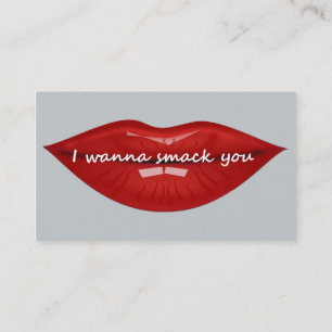 Tarjeta De Visita Labios rojos que quiero relamerle