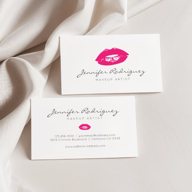 Tarjeta De Visita Labios rosados calientes Labios Labios maquillaje  (Subido por el creador)