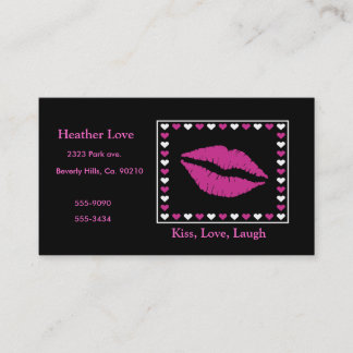Tarjeta De Visita Labios y corazones calientes