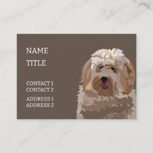 Tarjeta De Visita Labradoodle Goldendoodle Poodle Dog Mascota