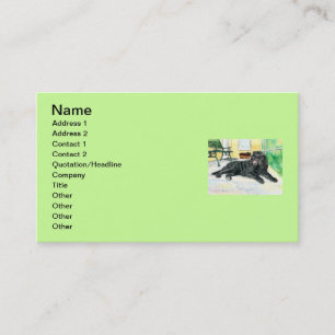 Tarjeta De Visita Labradoodle negro