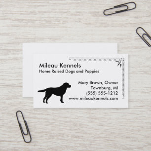 Tarjeta De Visita Labrador Recuperever Silhouette