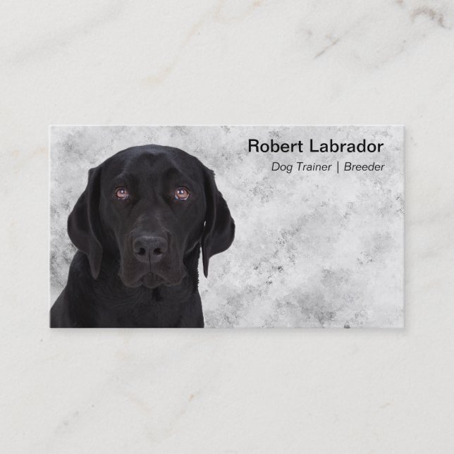 Tarjeta De Visita Labrador retriever negro (Anverso)