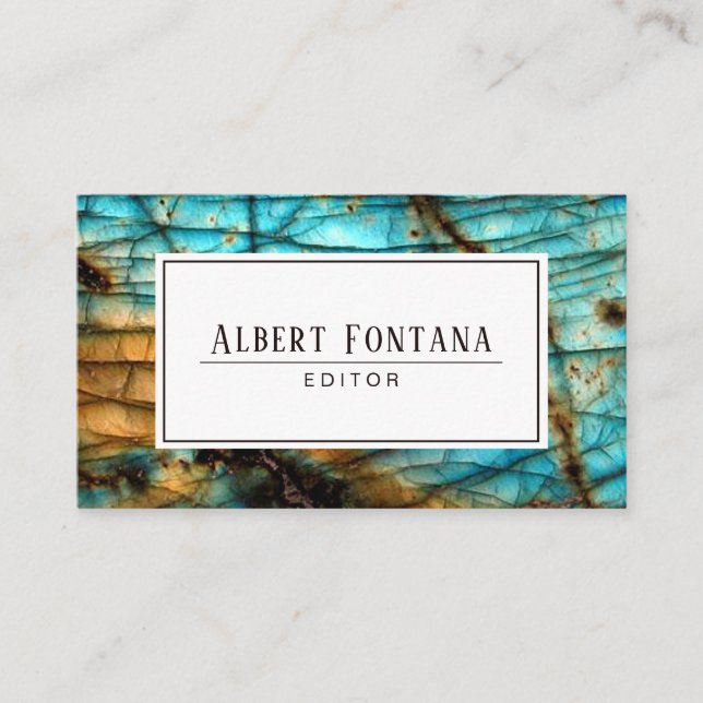 Tarjeta De Visita Labradorita minimalista (Anverso)