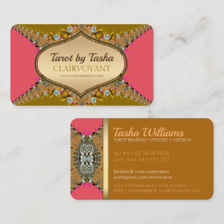 Tarjeta De Visita Lace Jewels Energy Goddess Tarot Business Cards