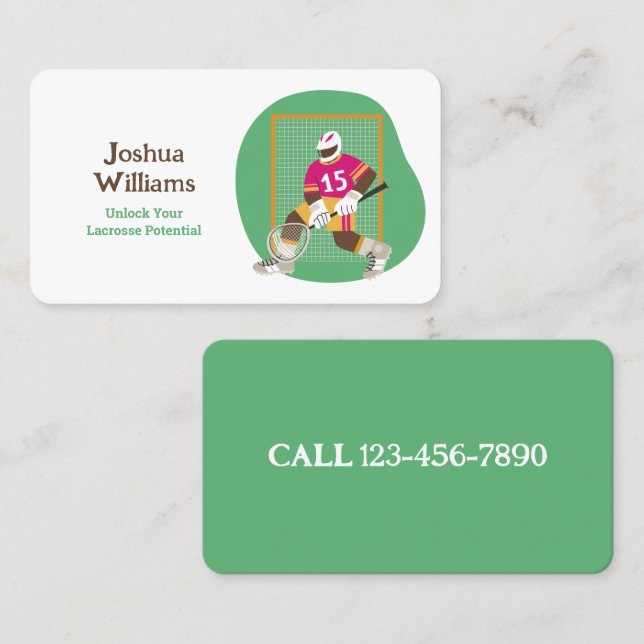 Tarjeta De Visita Lacrosse (Anverso / Reverso)