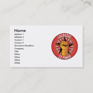 Tarjeta De Visita LaCrosse es poder