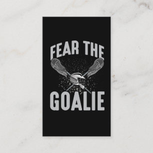 Tarjeta De Visita Lacrosse Player Lax Goalie Stick Helmet Sport Fun
