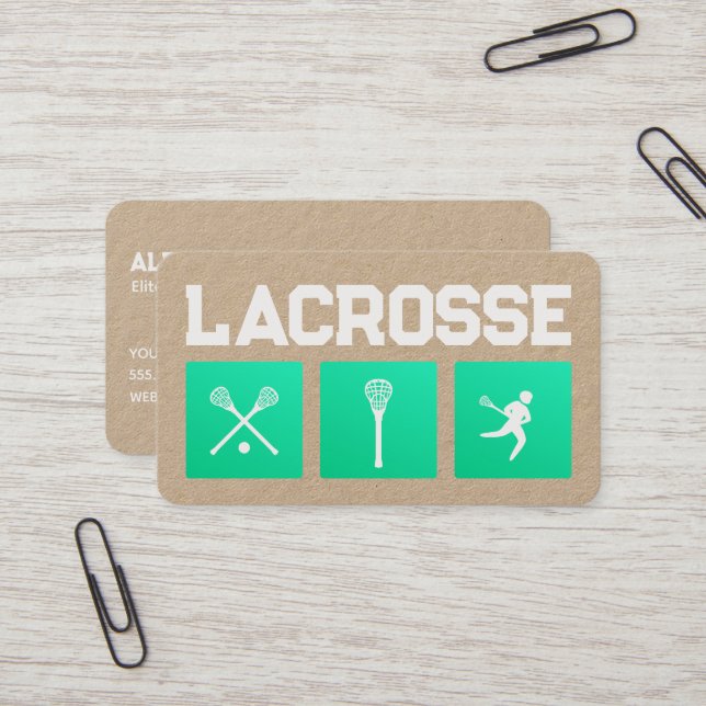 Tarjeta De Visita Lacrosse Professional (Anverso/Reverso In Situ)