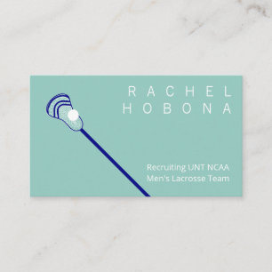 Tarjeta de visita Lacrosse verde y azul