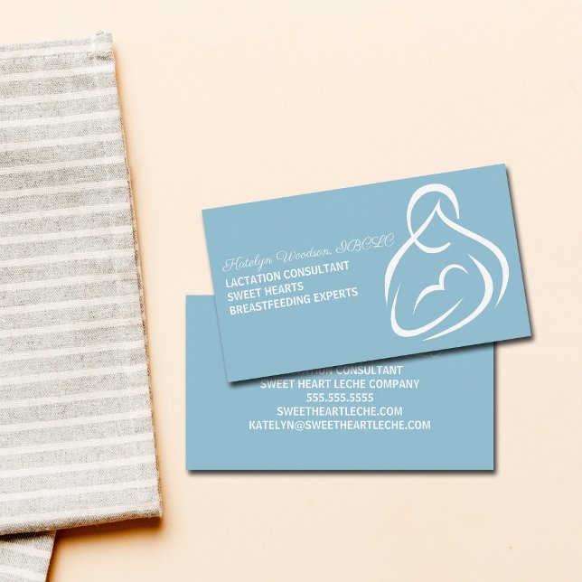 Tarjeta De Visita Lactation Consultant Breastfeeding Baby Blue (Subido por el creador)