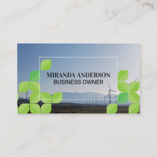 Tarjeta De Visita Lado del campo de los molinos de viento   Patrón d