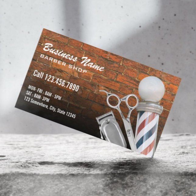 Tarjeta De Visita Ladrillo de barbería profesional de Scissor Barber (Subido por el creador)