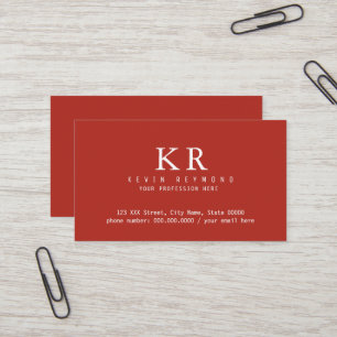 Tarjeta De Visita Ladrillo rojo simple