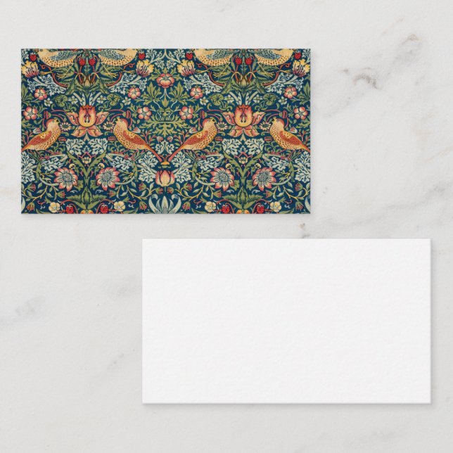 Tarjeta De Visita Ladrón de fresa por William Morris (Anverso / Reverso)