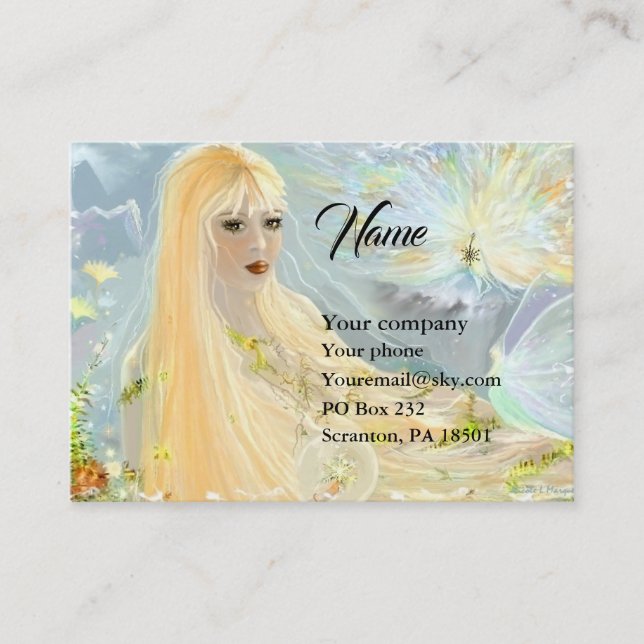 Tarjeta De Visita Lady Autumn Business Card (Anverso)