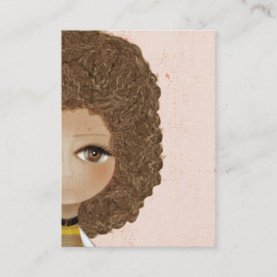 Tarjeta De Visita Lady Beautiful Brown Oye Afro Hair Grunge