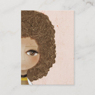 Tarjeta De Visita Lady Beautiful Brown Oye Afro Hair Grunge