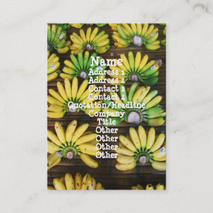 Tarjeta De Visita Lady Finger Bananas ~ Huevo Banana (ก ล้ ว ย ไ ข่)