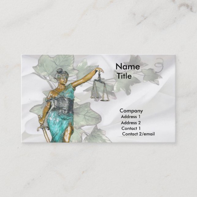 Tarjeta De Visita Lady Justice 1 (Anverso)