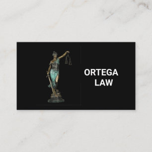 Tarjeta De Visita Lady Justice sobre Black 2020