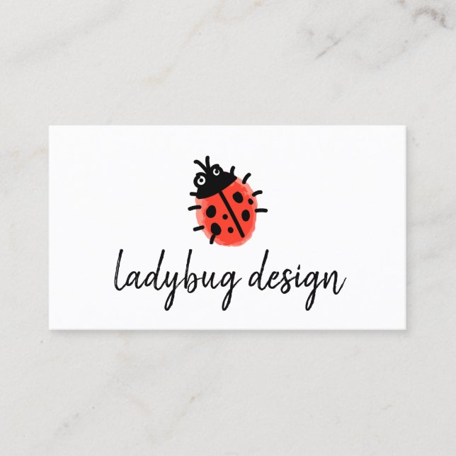 Tarjeta De Visita Ladybug Red Black (Anverso)