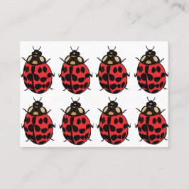Tarjeta De Visita Ladybug Red Black Insect Ladybug